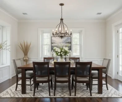 Dining Room Ideas with Dark Wood Floors